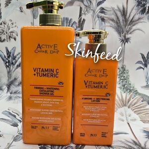 Active Caviar Drip Vitamin C + Turmeric Shower Gel and Lotion Set
